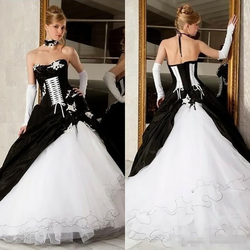 Bridal Sash Ribbon - Özelleştirilmiş Vintage Siyah Ve Beyaz Gelinlik