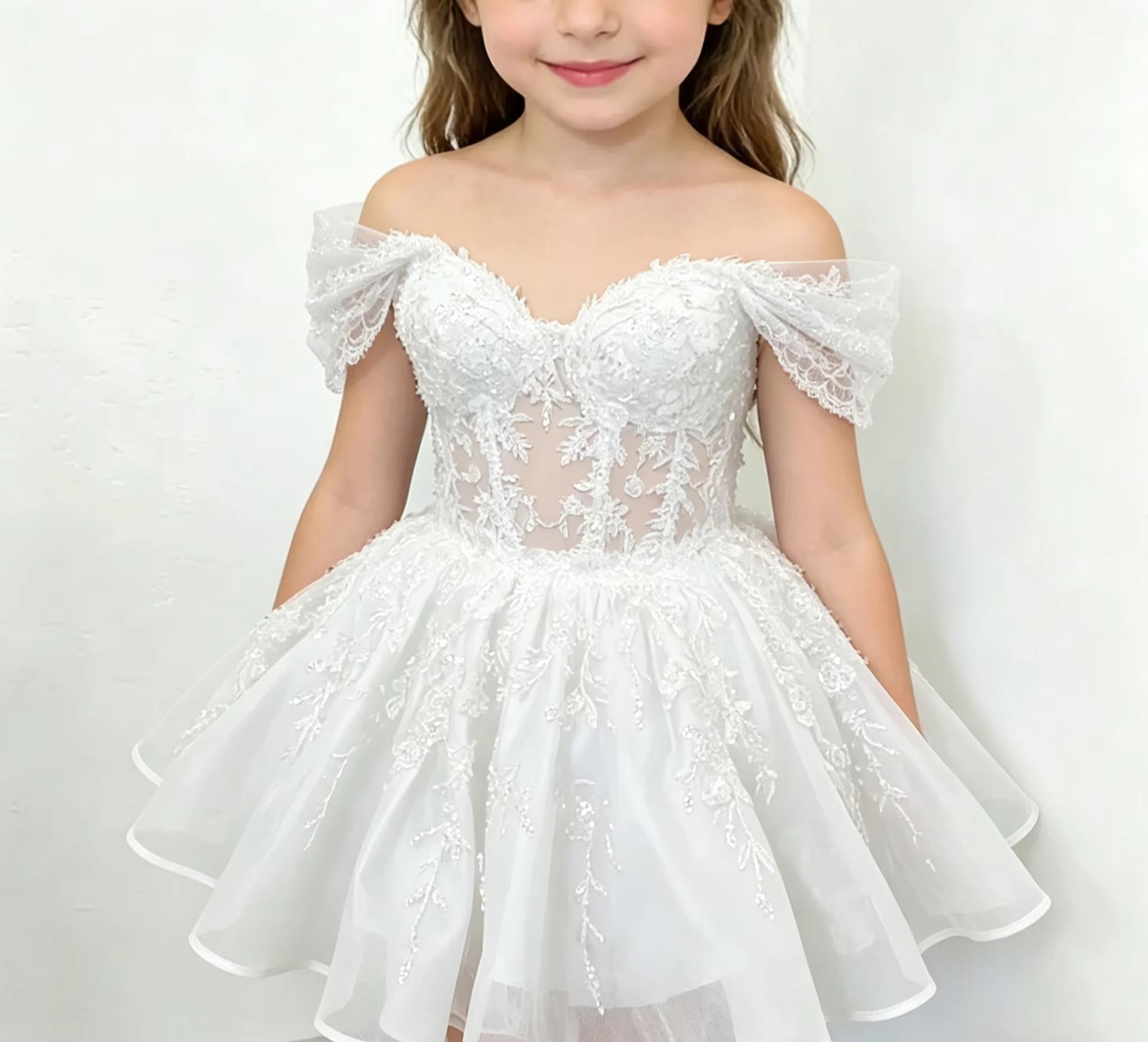 Bridal Sash Ribbon - Beyaz Özelleştirilmiş Düşük Omuz Siyah Diz
