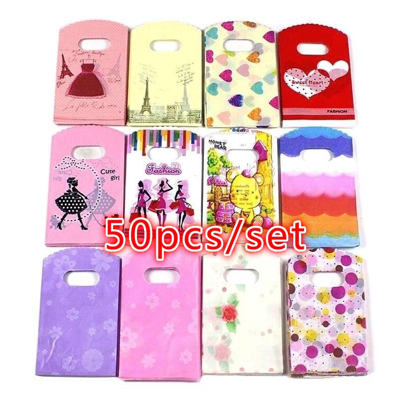 Wedding Supply List - Karışık Desenli Plastik Hediye Çantası 50
