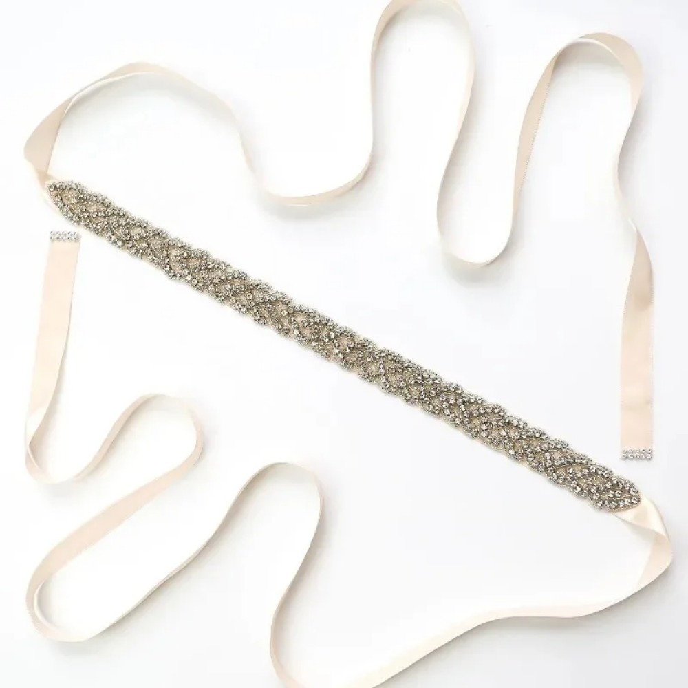 Bridal Sash Ribbon - Kadınlar için Nedime Elbisesi Aksesuarları Su