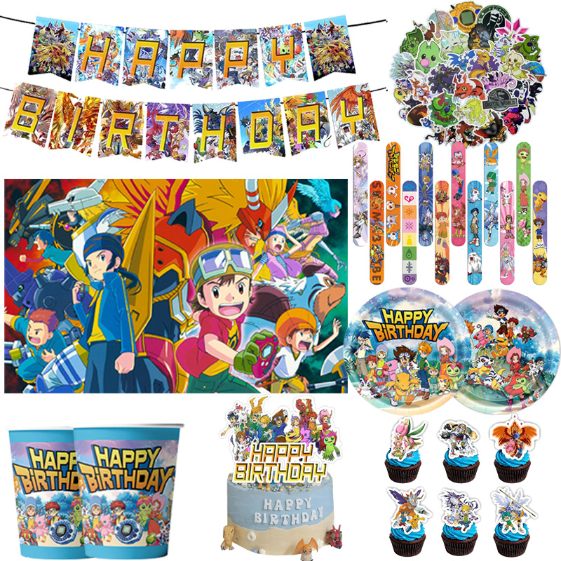 Wedding Day Supply Kit - Digimon Temalı Doğum Günü Partisi Malzemeleri