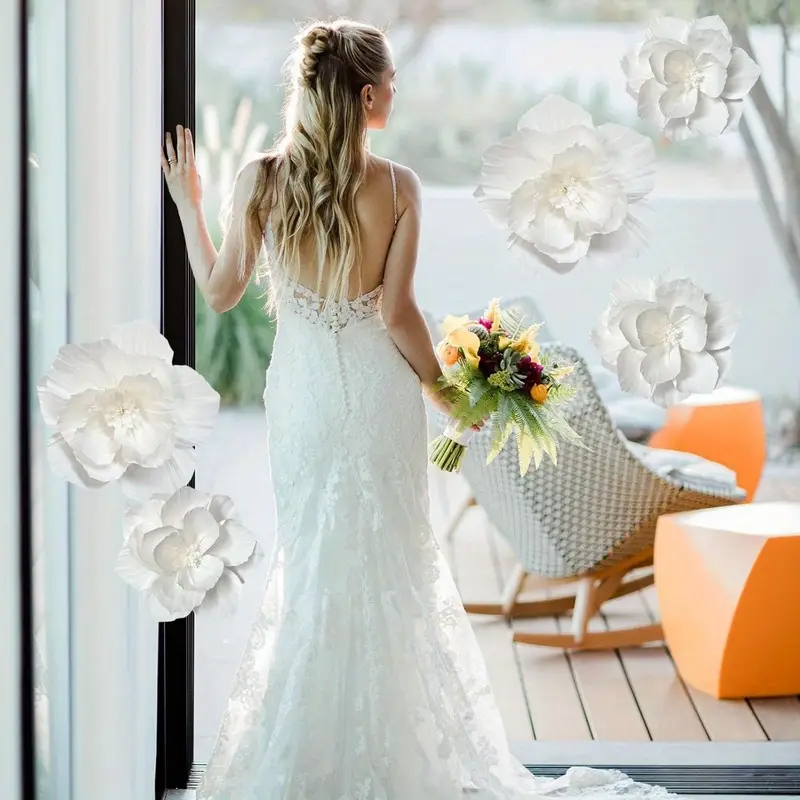 5 Paket Beyaz Kağıt Çiçek, 3D  - Wedding Power Supply incelemesi ve fiyatı