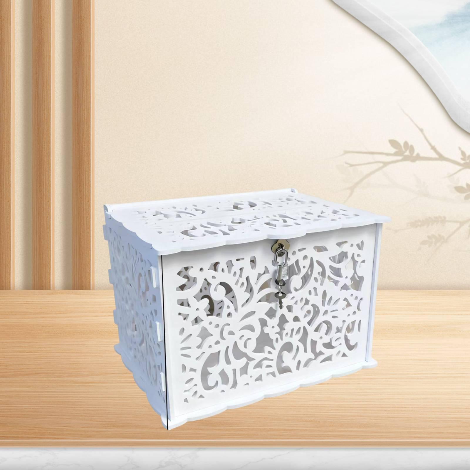 Kilitli Zarif Beyaz Düğün Kart - Wedding Card Box incelemesi ve fiyatı