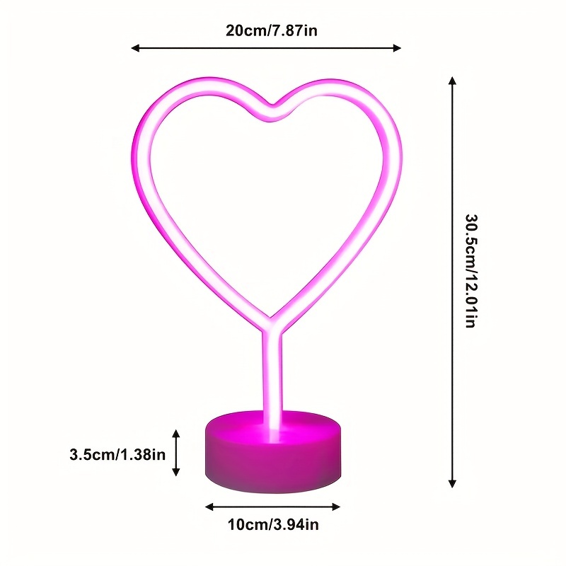 Kalp şeklinde neon ışık, pille - Wedding Power Supply incelemesi ve fiyatı