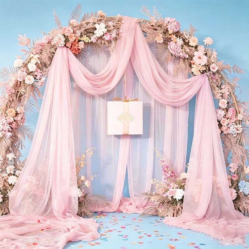 Yumuşak Sisli Açık Pembe Drape - Wedding Balloon Arch incelemesi ve fiyatı