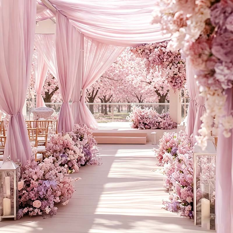 Yumuşak Sisli Açık Pembe Drape - Wedding Balloon Arch incelemesi ve fiyatı