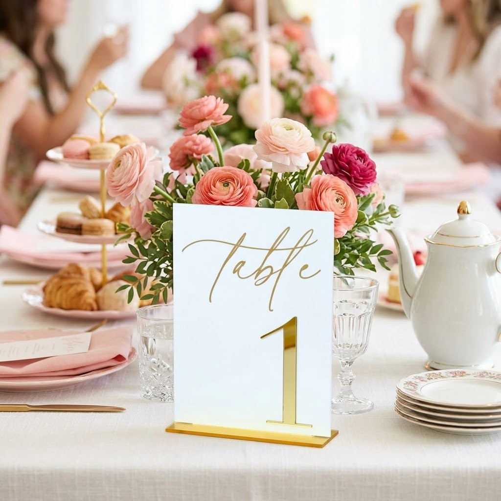 1-10 Düğün Masa Numaraları Sta - Table Number Gold incelemesi ve fiyatı