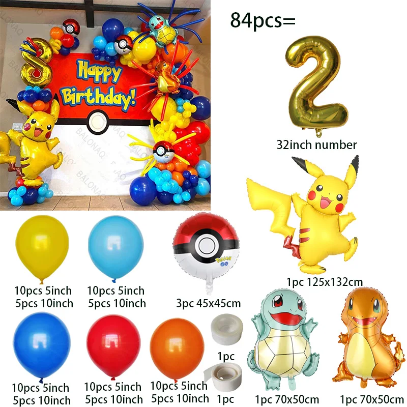 84 adet Pikachu Parti Balonlar - Wedding Day Supply Kit incelemesi ve fiyatı
