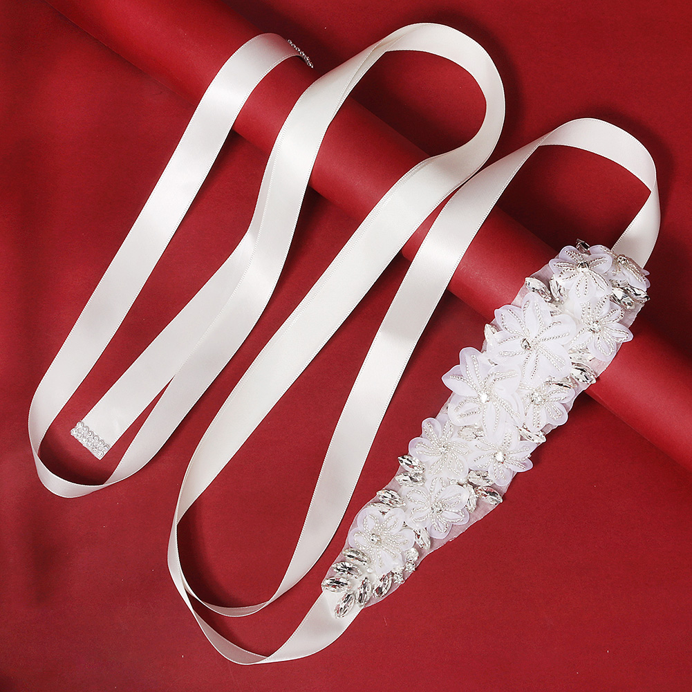 Romantik 3D Çiçek Gelin Kemeri - Bridal Sash Ribbon incelemesi ve fiyatı