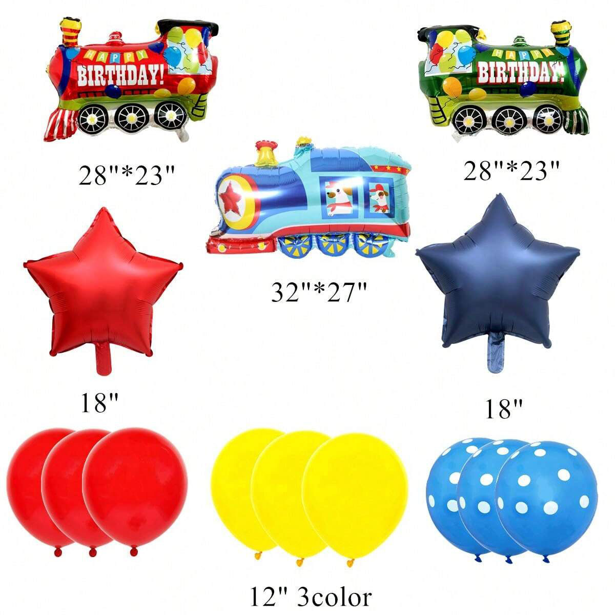 14 Parça Tren Balon Seti Doğum - Wedding Day Supply Kit incelemesi ve fiyatı