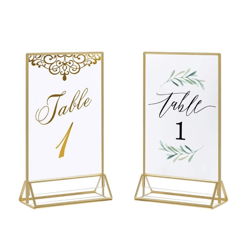Altın sınırları ile şeffaf akr - Table Number Gold incelemesi ve fiyatı