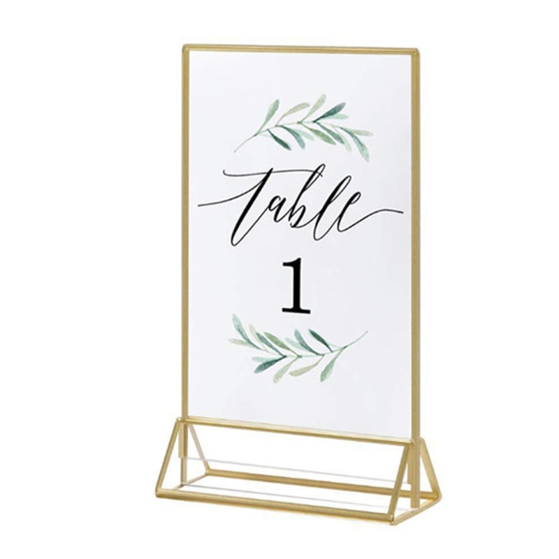 Altın sınırları ile şeffaf akr - Table Number Gold incelemesi ve fiyatı
