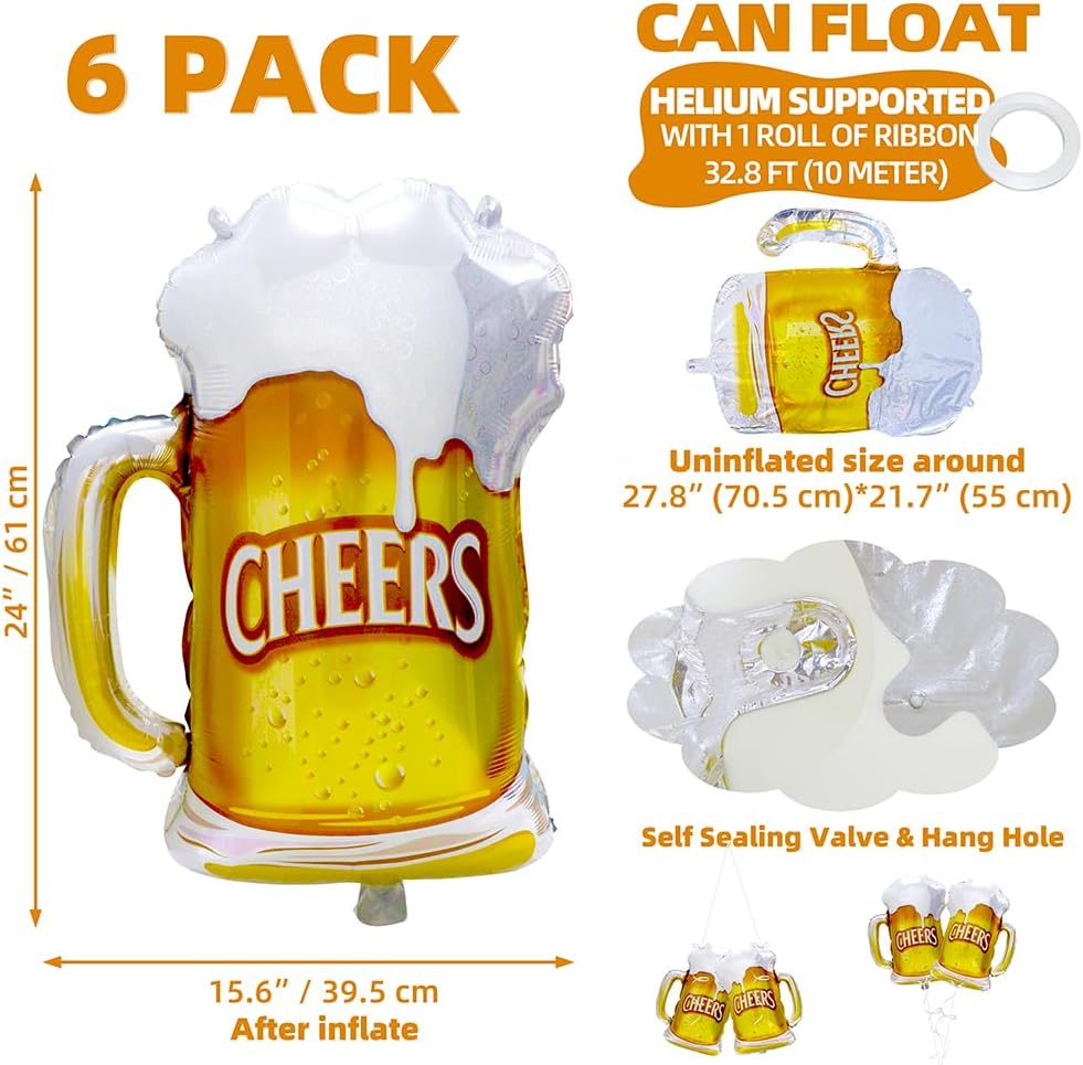 6 adet Şerefe Bira Kupa Balonl - Wedding Alcohol Supply incelemesi ve fiyatı
