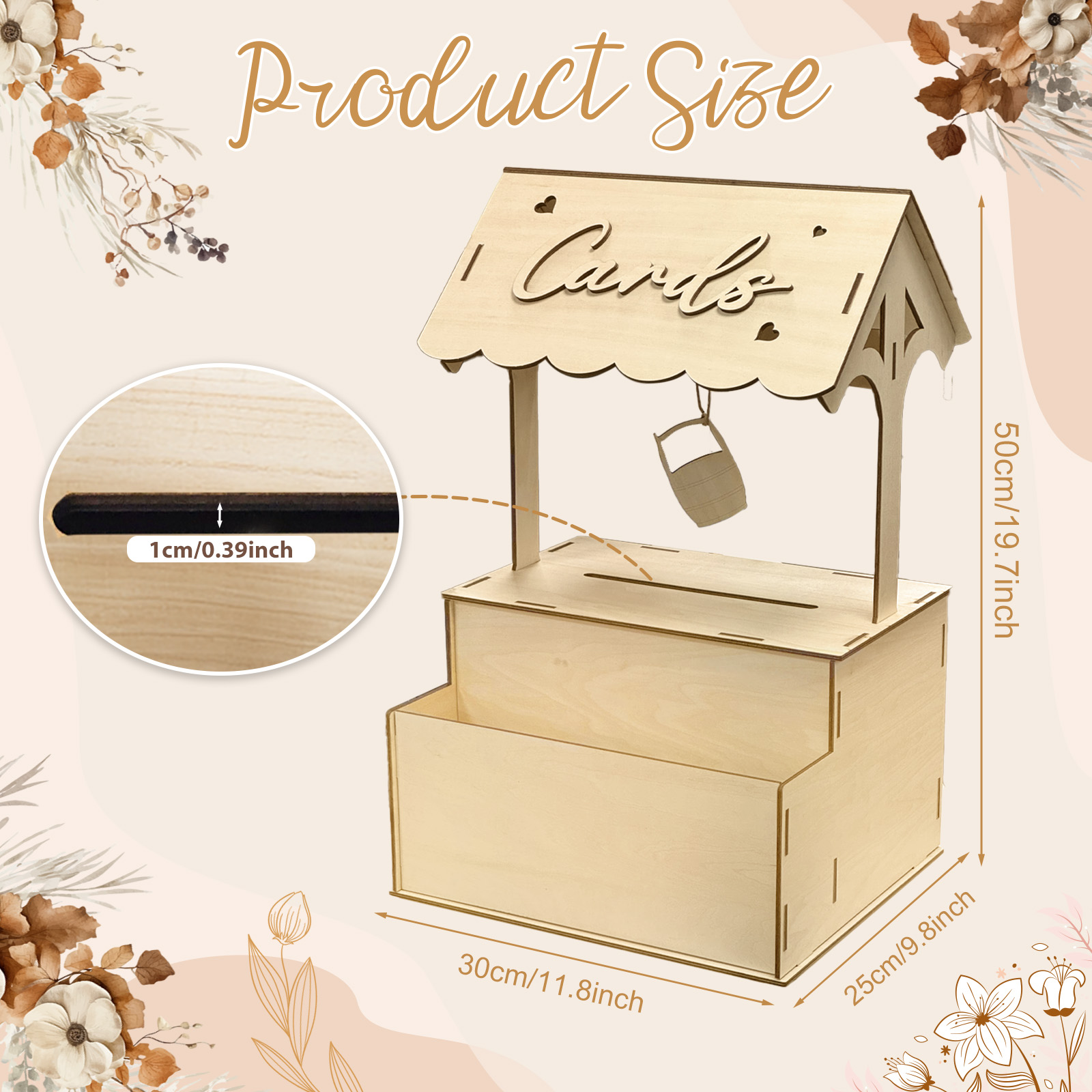 OurWarm Çiçek Desenli Dilek Ku - Wedding Card Box incelemesi ve fiyatı