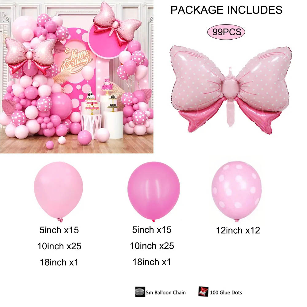 99 adet Pembe Yay Minnie Folyo - Wedding Day Supply Kit incelemesi ve fiyatı