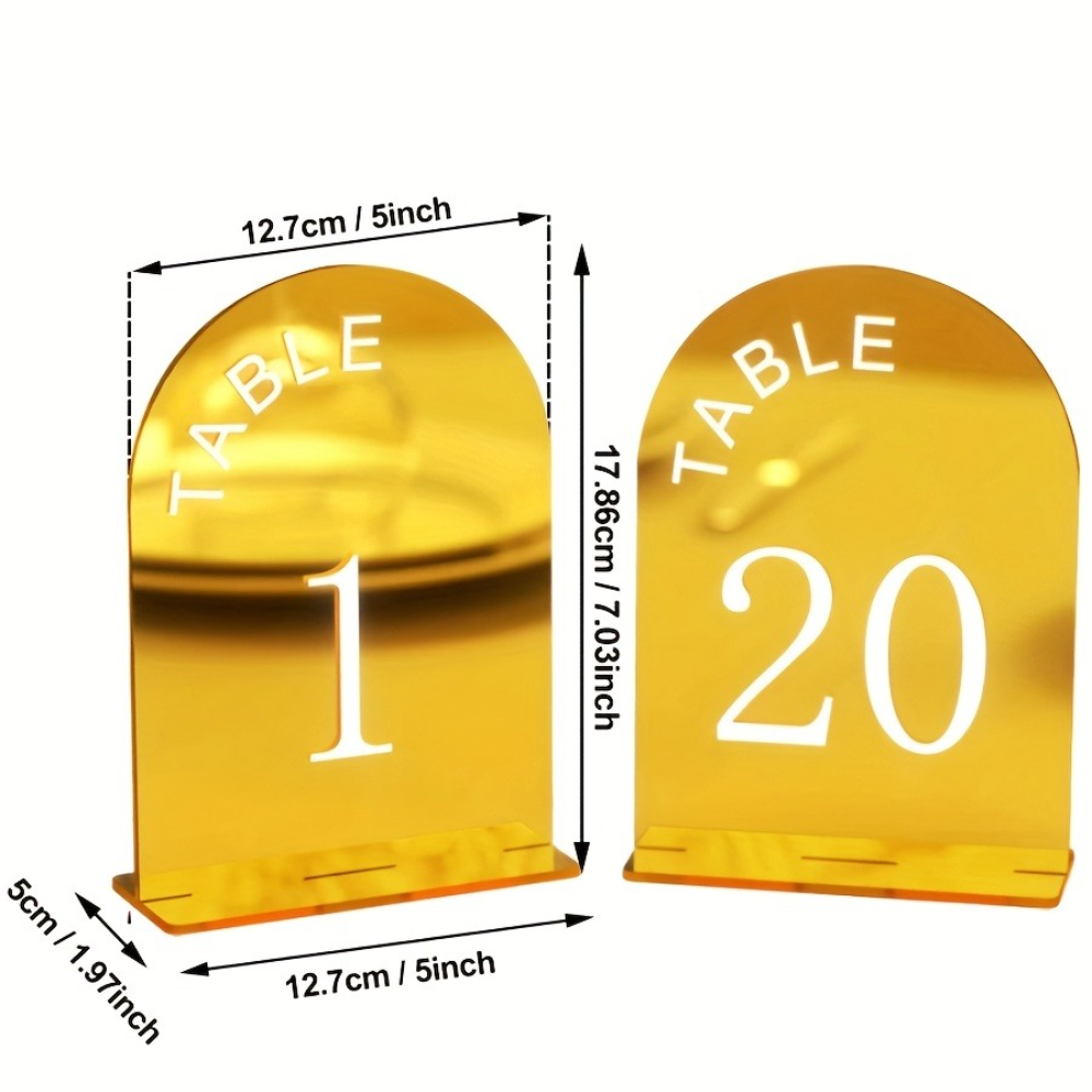 Altın Akrilik Düğün Masa Numar - Table Number Gold incelemesi ve fiyatı