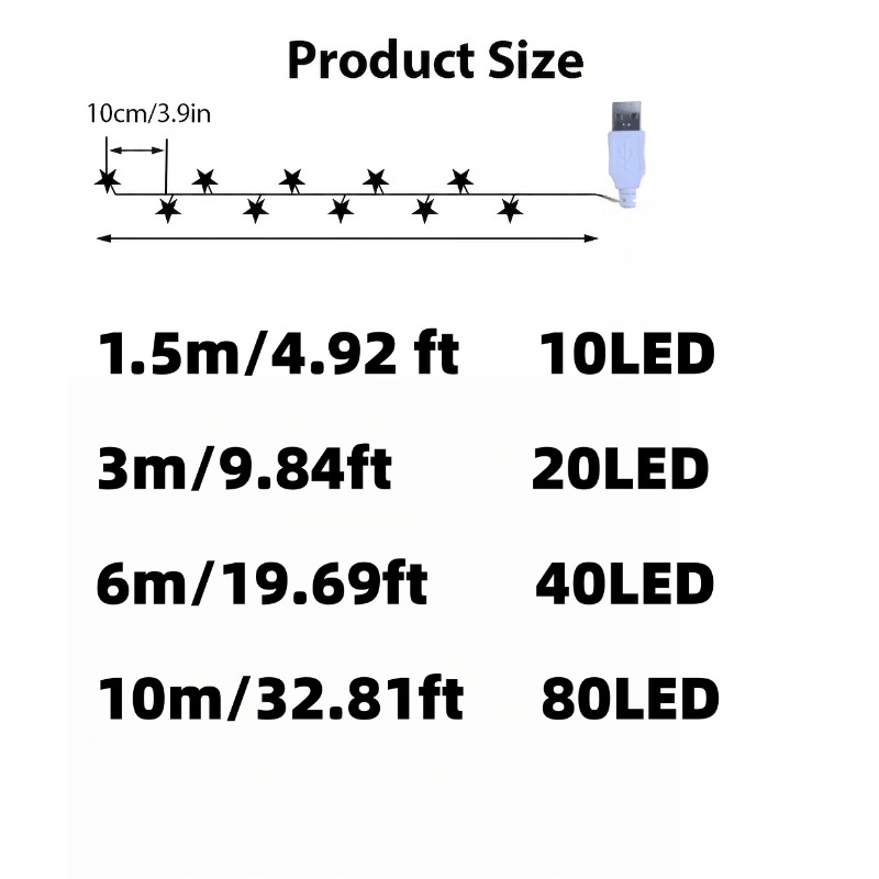 10/20/40/80 LED Yıldız Dize Iş - Wedding Power Supply incelemesi ve fiyatı