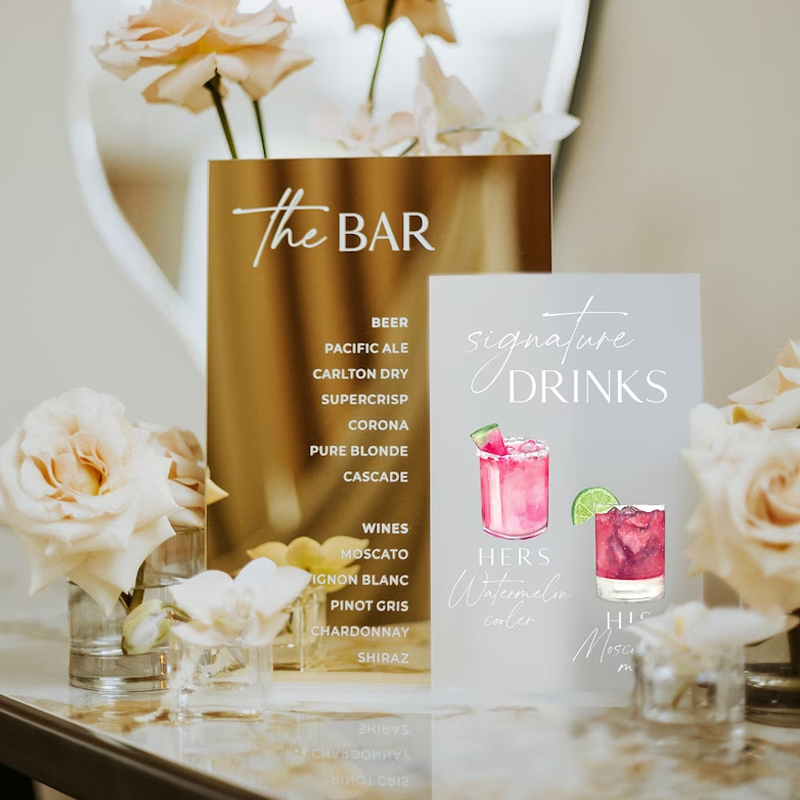 İmza içecek işareti, onun ve o - Table Number Gold incelemesi ve fiyatı